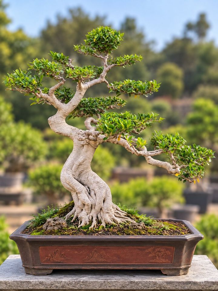 Ficus Bonsai Tree without Tray