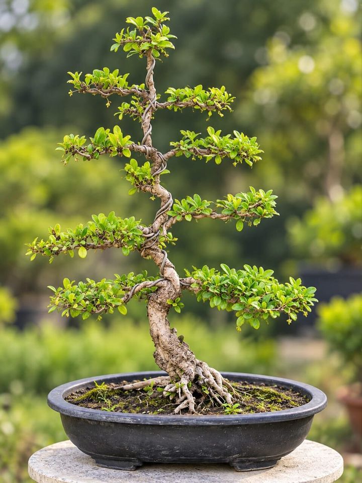Carmona Bonsai Tree in Plastic Tray