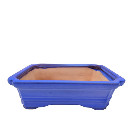 Large Rectangular Sky Blue Bonsai Pot | 27 cm / 11 Inch Ceramic Planter