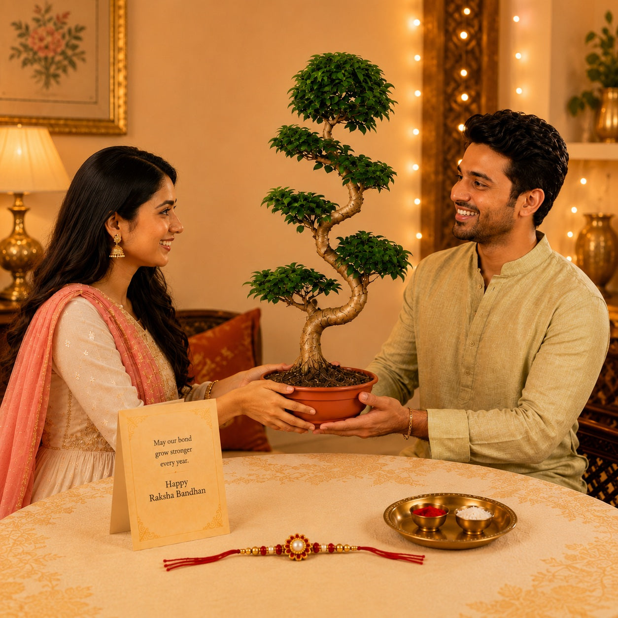 15 Year Ficus Bonsai – Luxury Rakhi Gift