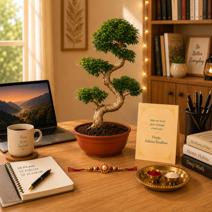 15 Year Ficus Bonsai – Luxury Rakhi Gift