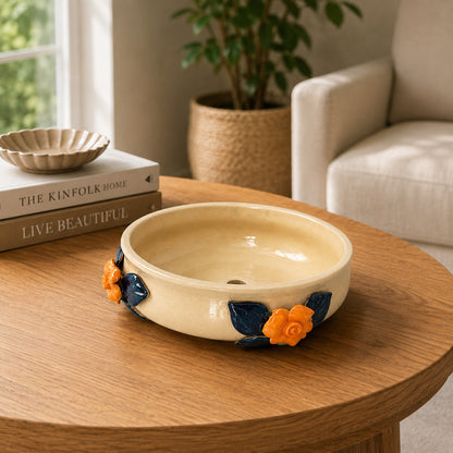 3D Petals Ceramic Pot | Decorative Flower Planter