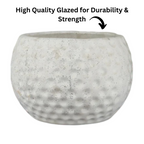 Football Style Ceramic Bonsai Pot | 15 cm / 6 Inch Unique Planter