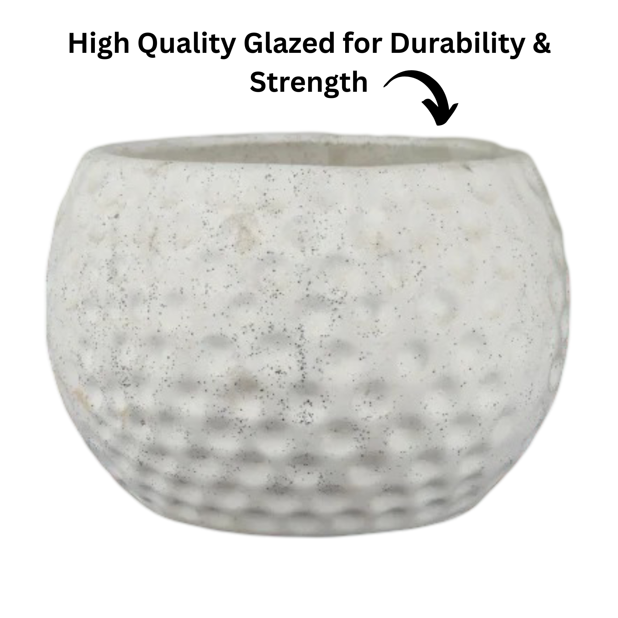 Football Style Ceramic Bonsai Pot | 15 cm / 6 Inch Unique Planter
