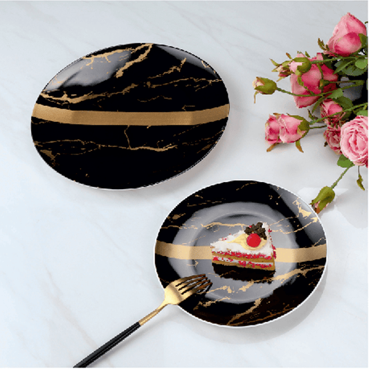 Buy Yamasin 7 Pcs Cake Set - Gold Collection - Black + Matt Gold - With Gift Box - Abana Homes