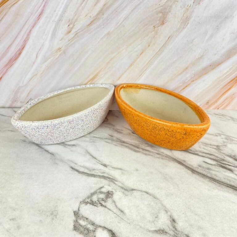 Boat Shape Ceramic Bonsai Pot 11 cm Oval Planter (BP24590)