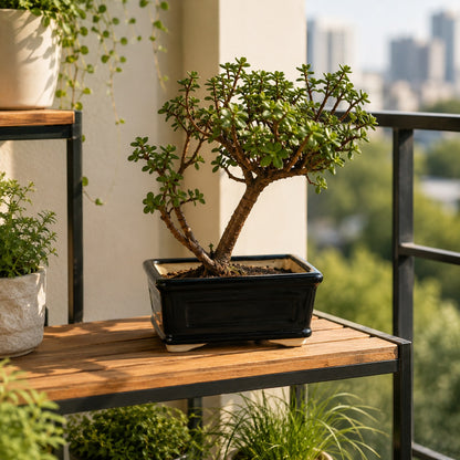 Ceramic Bonsai Planter Rectangular 8x4 inches.