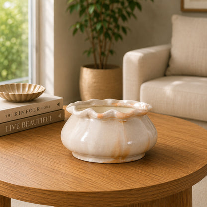 Ceramic Bonsai Pot | 14 cm / 5.5 Inch Indoor Plant Pot