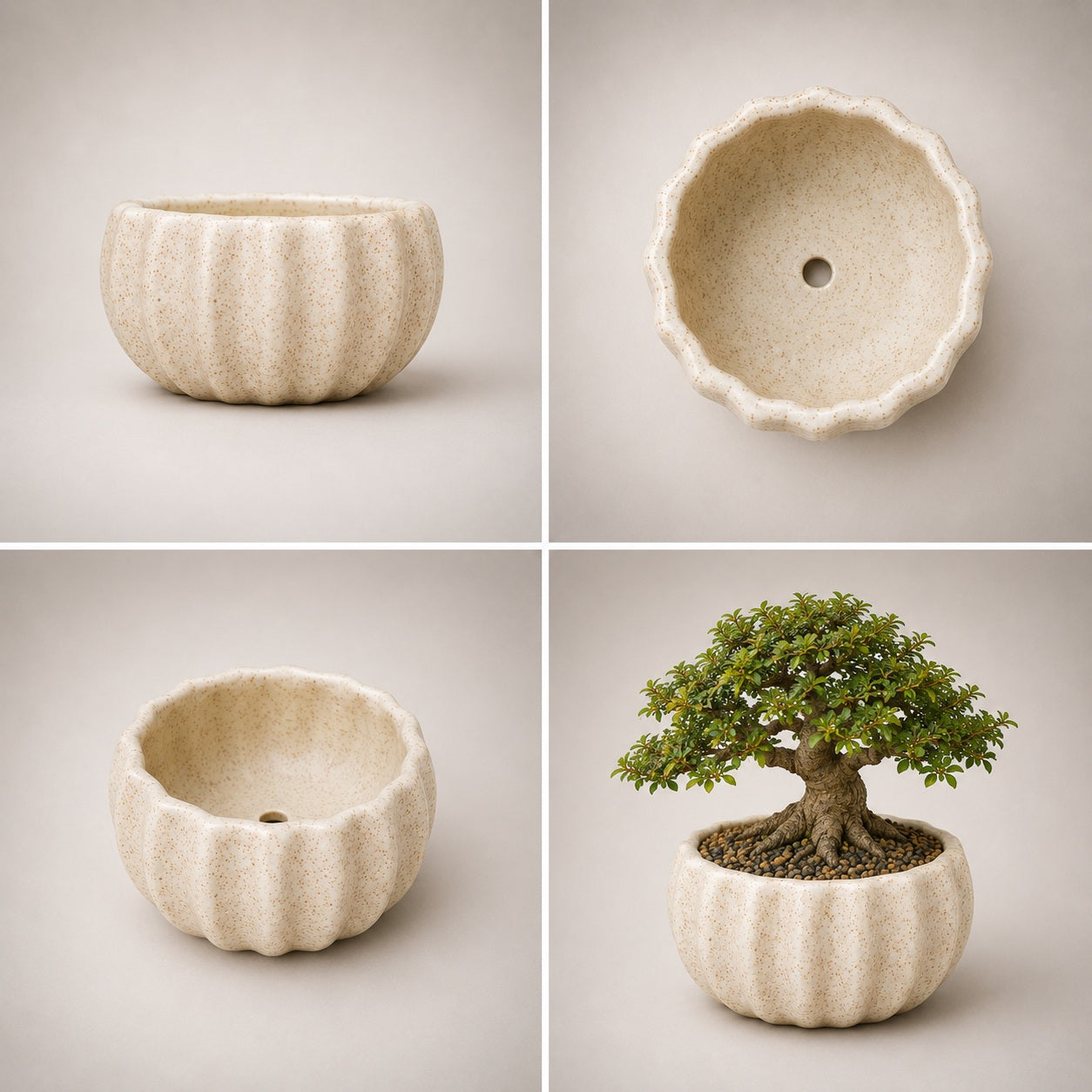 Kamrak Ceramic Bonsai Pot 13 cm 5 inches