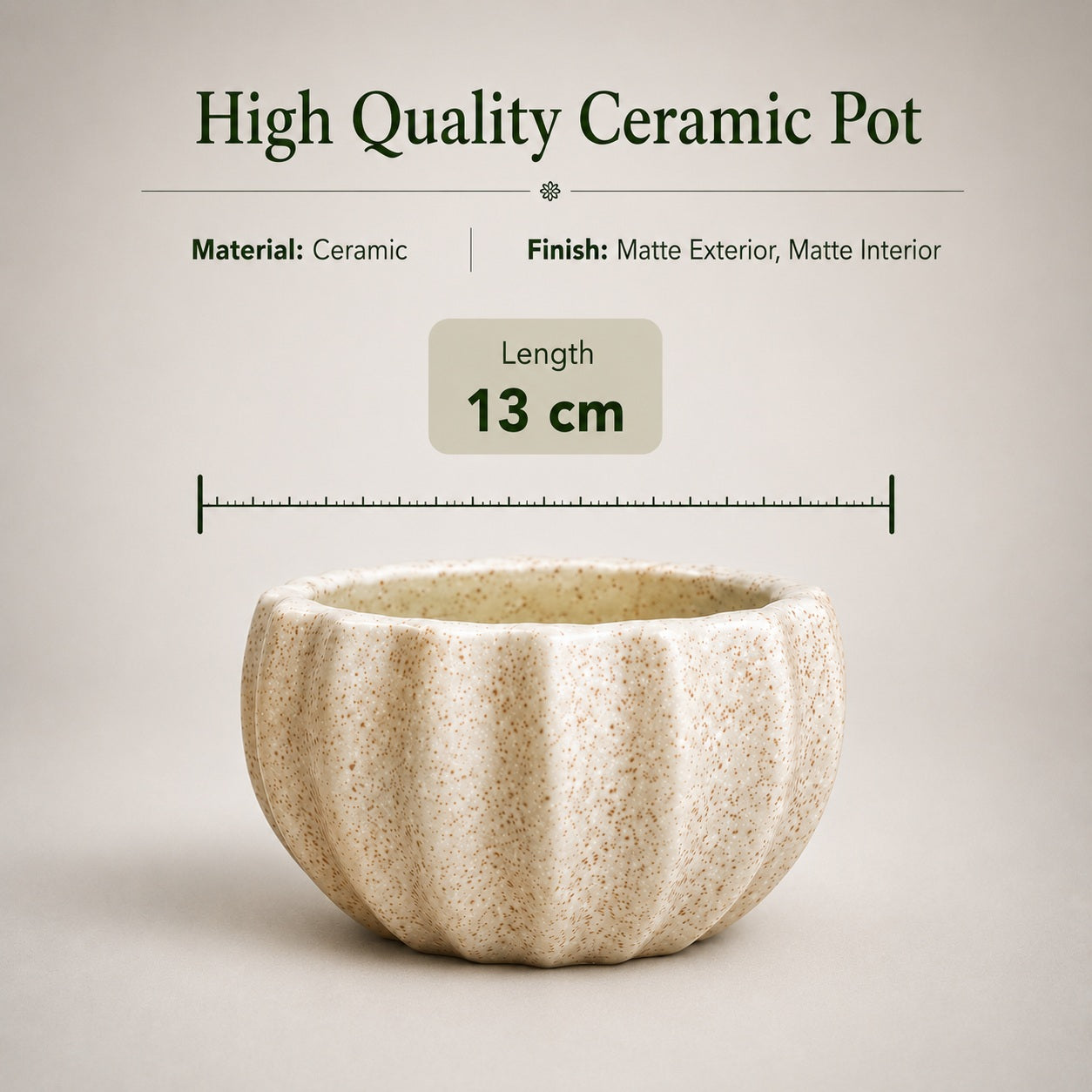 Kamrak Ceramic Bonsai Pot 13 cm 5 inches