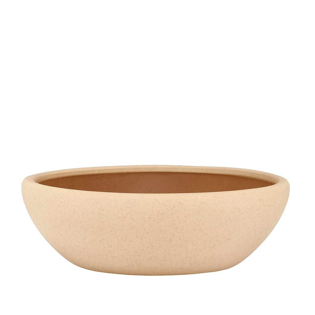 Boat Shaped Ceramic Pot for House Plants | Large Bonsai Planter