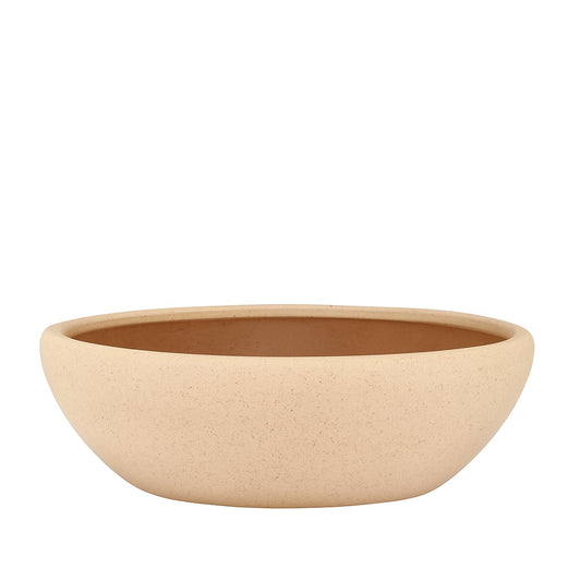 Boat Shaped Ceramic Pot for House Plants | Large Bonsai Planter - 11 Inches