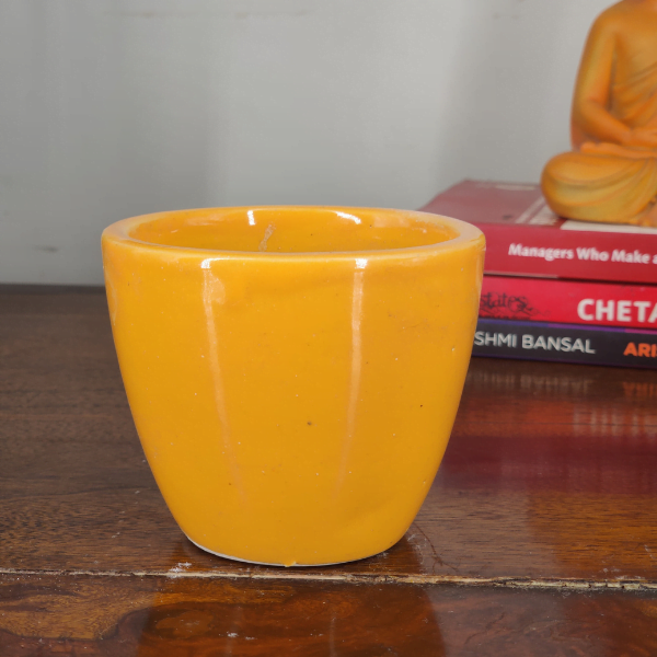 Cup-Shaped Ceramic Flower Pot | 10 cm / 4 Inch