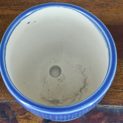 Round Ceramic Pot with Tray 4 Inches