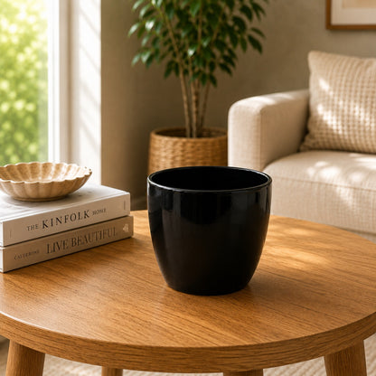 Round Ceramic Pot for Bonsai & Houseplants 5.5x5.5 inches