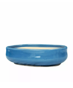 Sky Blue Oval Ceramic Bonsai Pot - Large Bonsai Planter