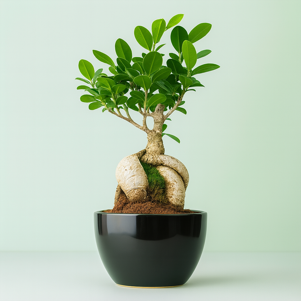 Ficus Microcarpa Bonsai 5 Years Black Pot