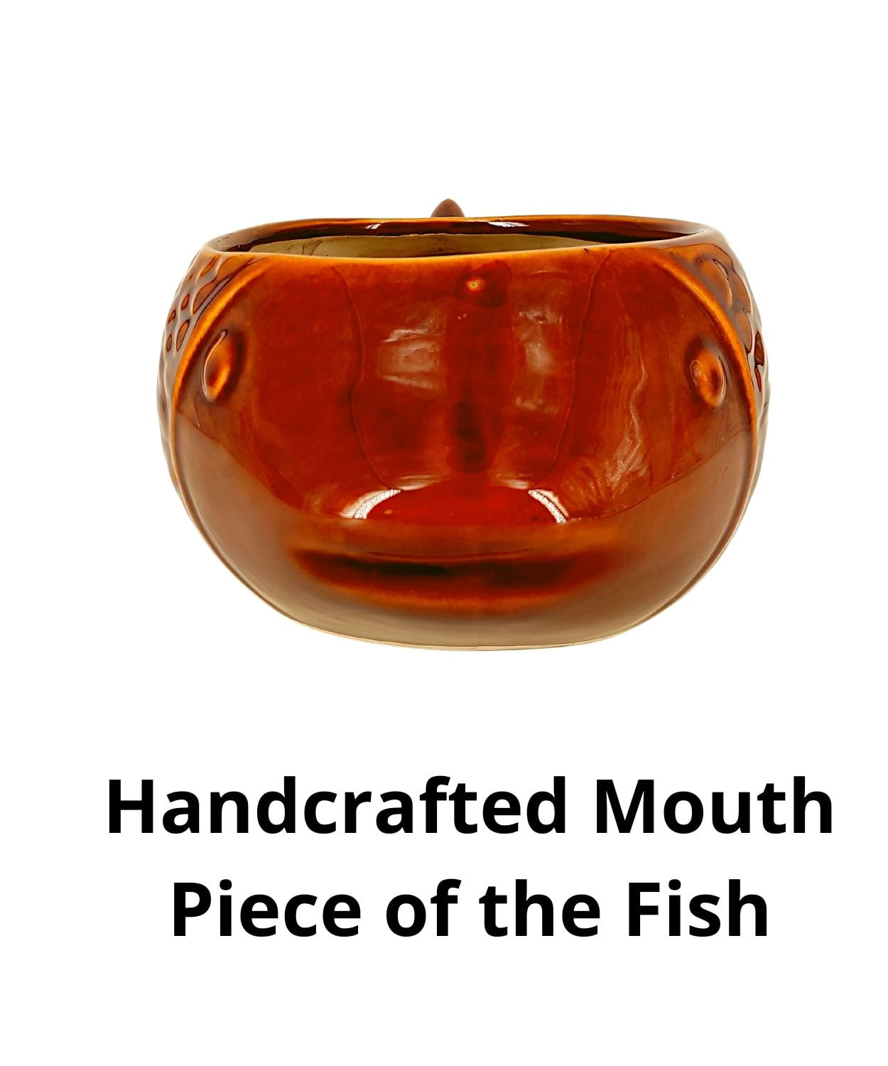 Brown Fish-Shaped Ceramic Bonsai Pot | 11 Inch Decorative Planter