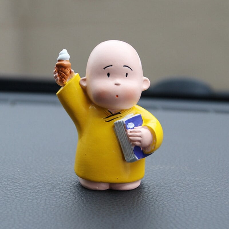 Buy Buddhist Shaolin Monks Figurines - Creative Resin Fengshui Crafts - Set of 3 - Abana Homes