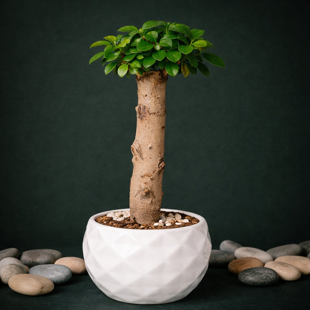 Ficus Microcarpa Bonsai Tree - 15 Inches for Indoor