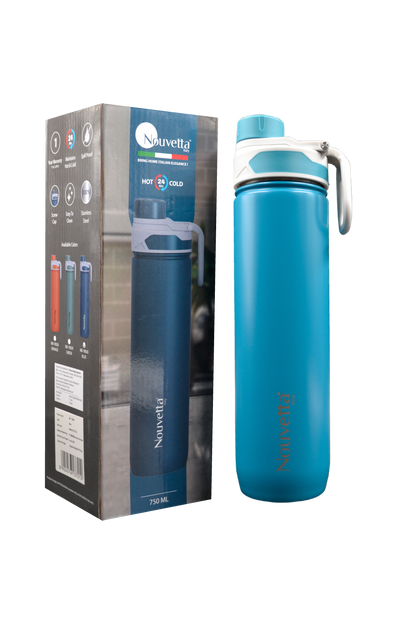 Nouvetta Neon Double Wall Bottle 750 Ml - Blue