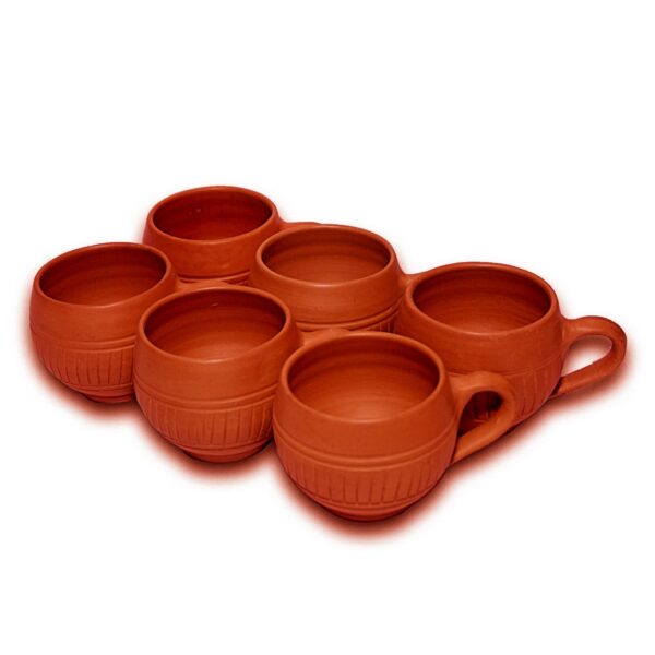 Clay Tea Cup Set - (6 pieces)