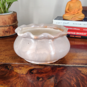 Get this glazed ceramic bonsai pot with round base