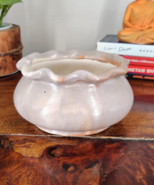 Get this glazed ceramic bonsai pot with round base
