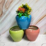 Apple Shape Ceramic Planter