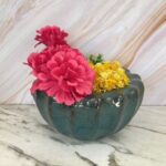 Round Bonsai Pot with Glossy Cutting